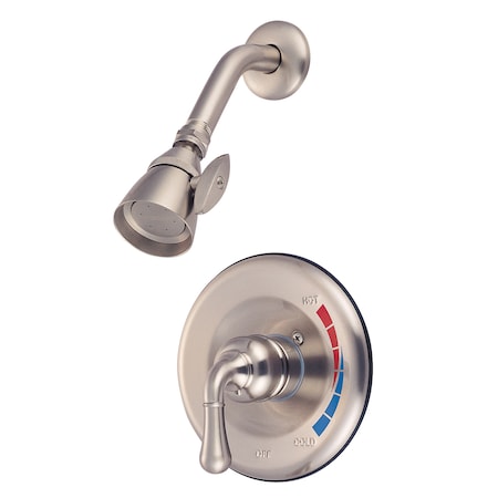 Kingston Brass Shower Faucet, 2, Wall Mount, Brushed Nickel KB638SO